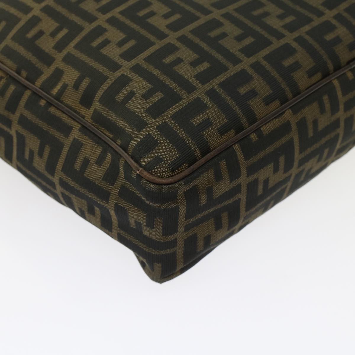 FENDI Zucca Canvas Hand Bag Black Brown rd5604