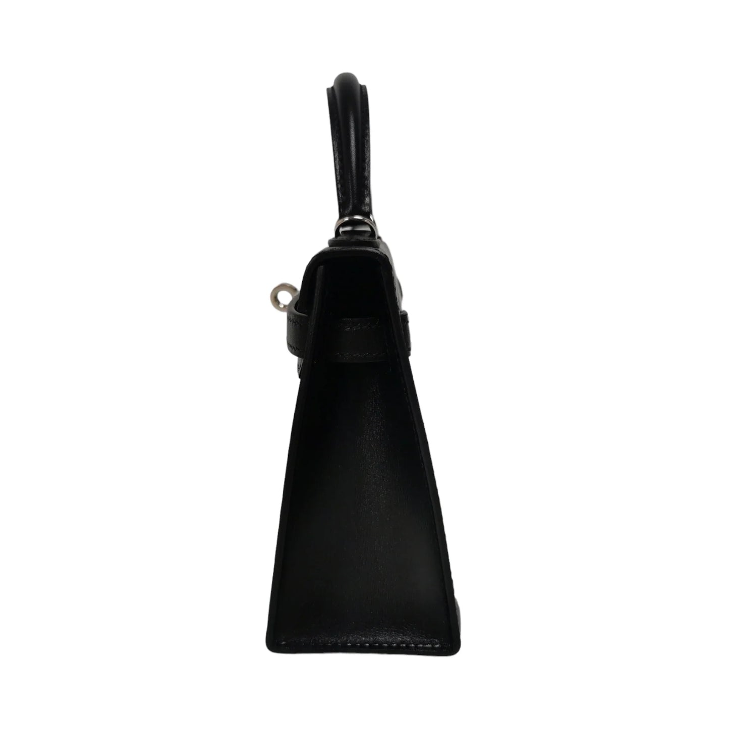 HermÃƒÆ’Ã‚Â¨s Kelly Mini Black Box Calfskin Palladium