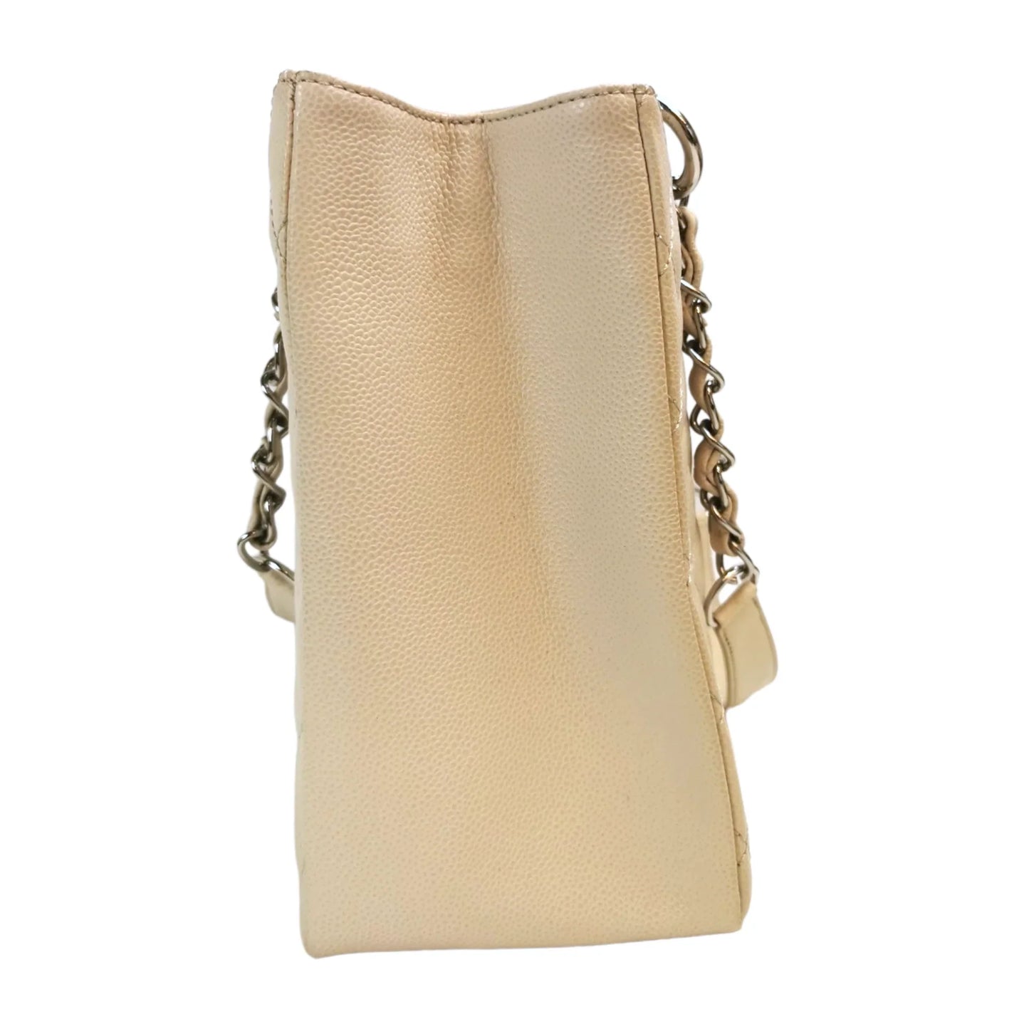 Chanel GST Beige Caviar Silver
