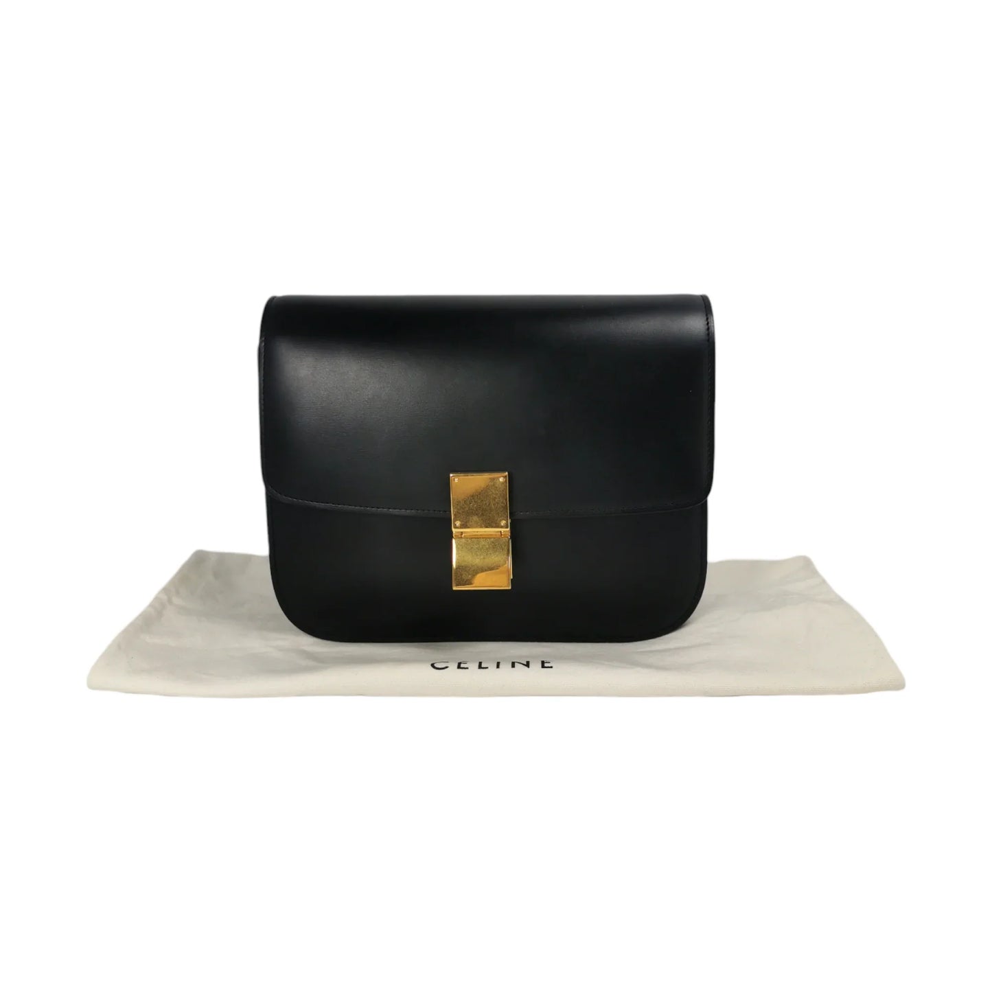 Celine Classic Medium Black Box Calfskin