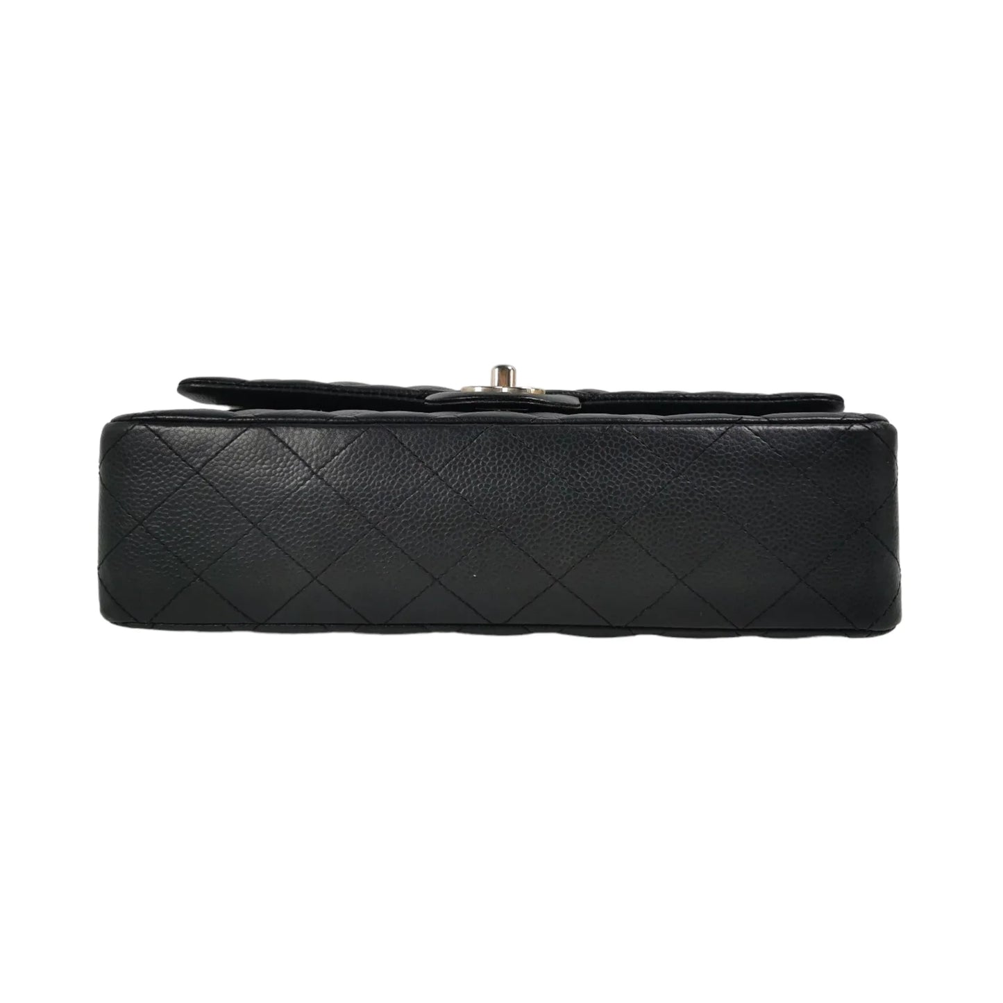 Chanel Classic Double Flap Medium Black Caviar Silver