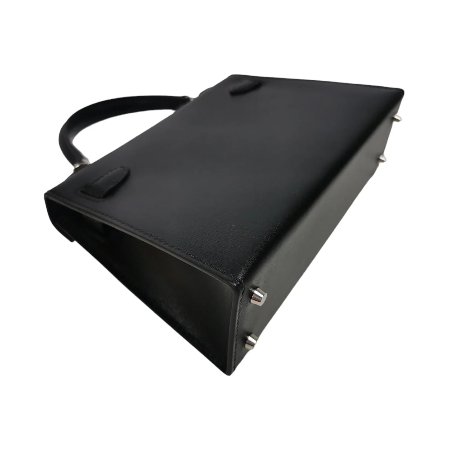 HermÃƒÆ’Ã‚Â¨s Kelly Mini Black Box Calfskin Palladium