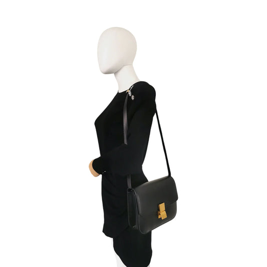 Celine Classic Medium Black Box Calfskin