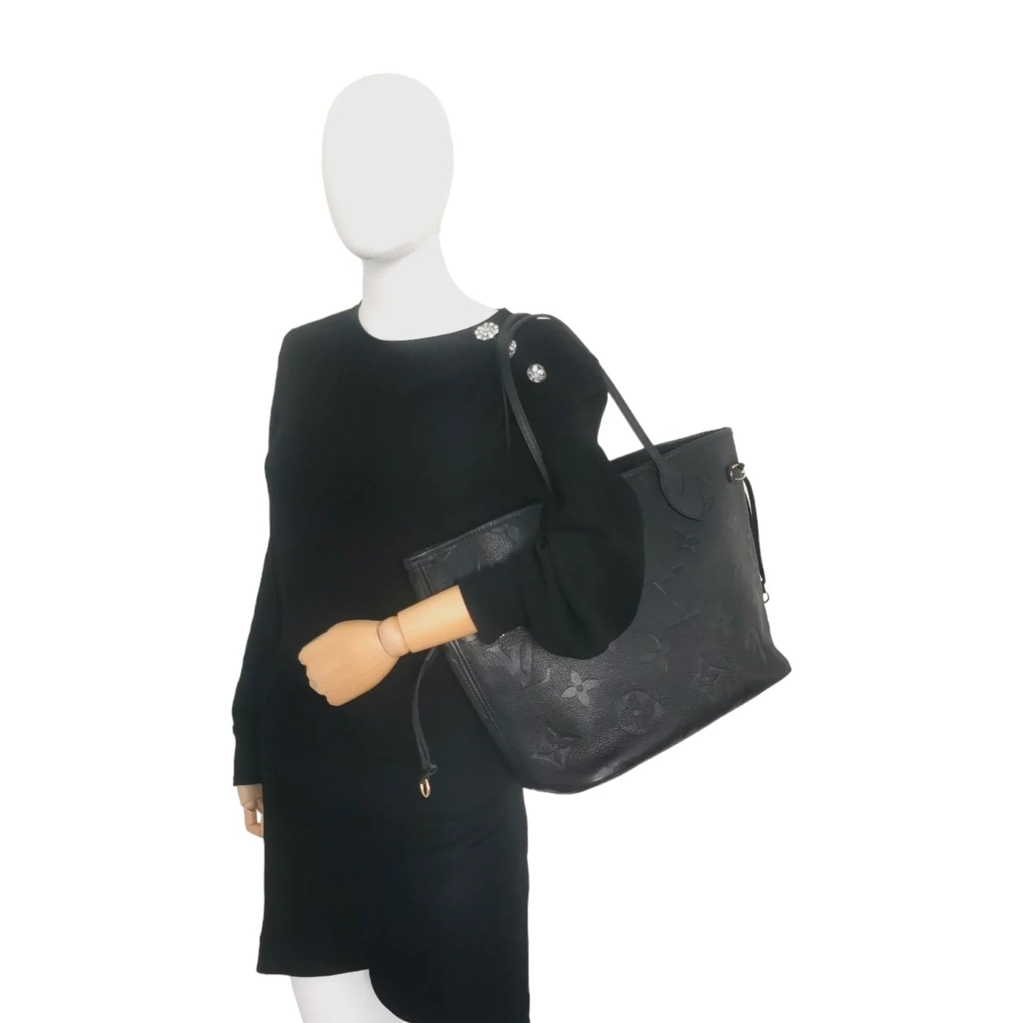 Louis Vuitton Neverfull MM Black Monogram Empreinte