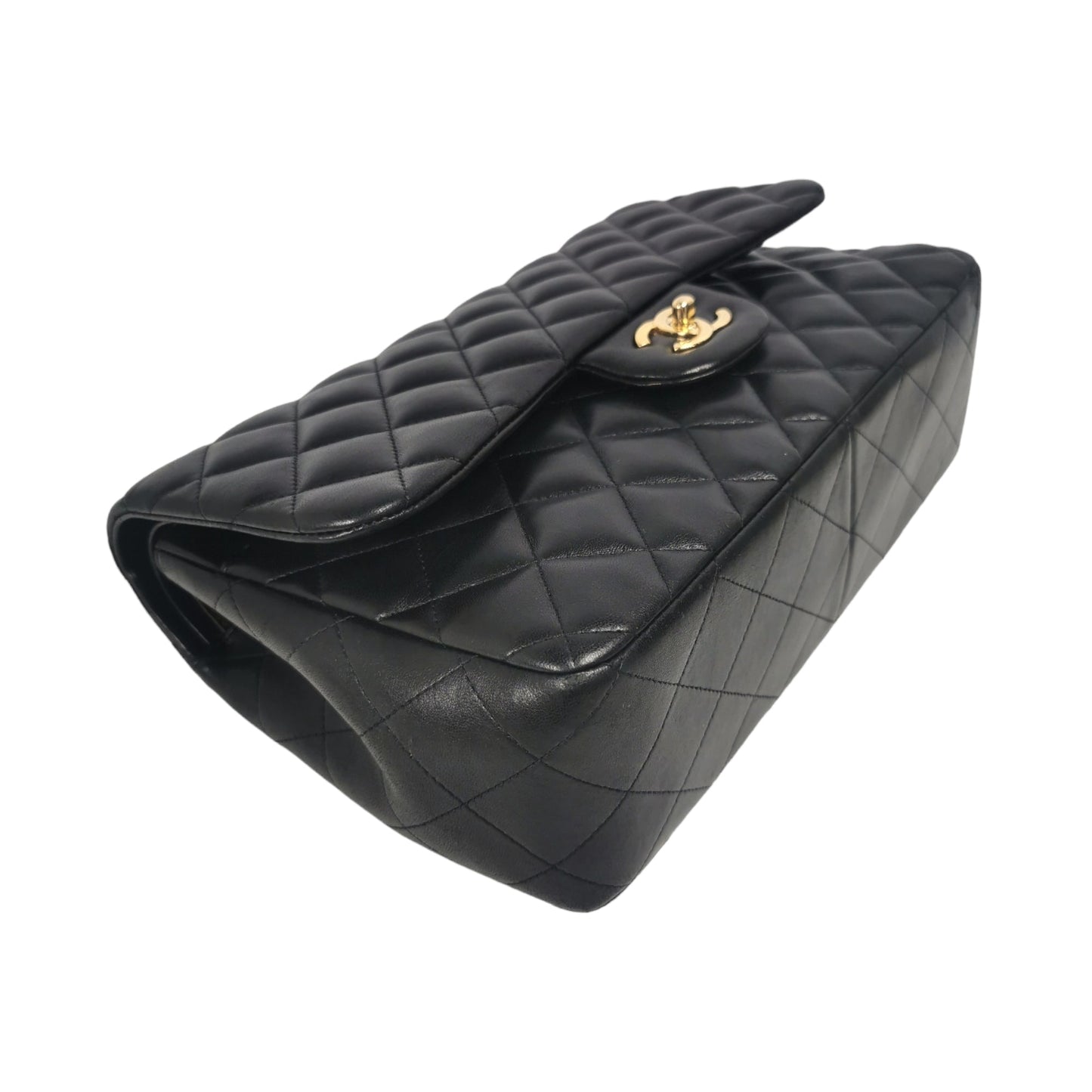 Chanel Classic Double Flap Jumbo Black Lambskin Gold