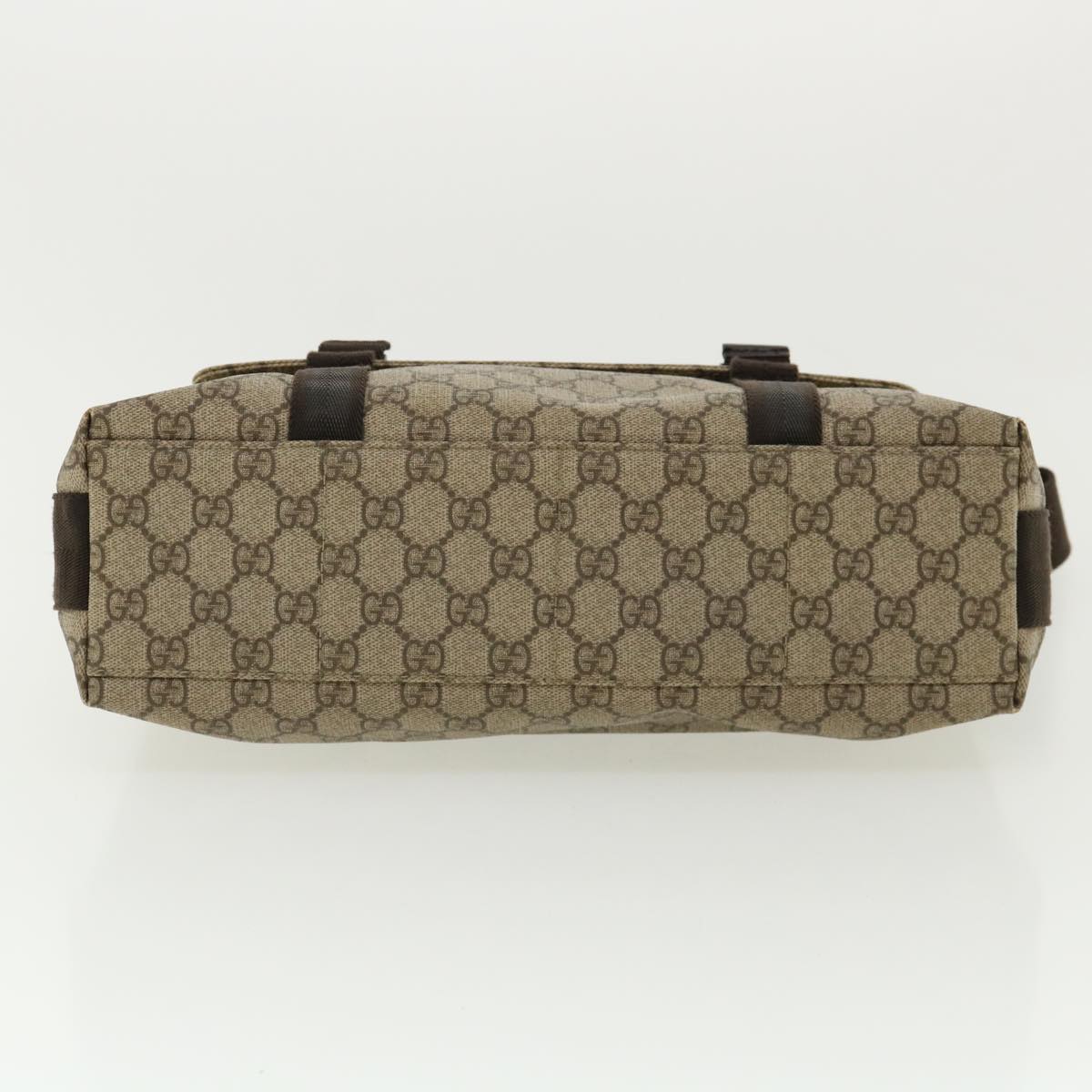 GUCCI GG Canvas Shoulder Bag PVC Leather Beige ro507
