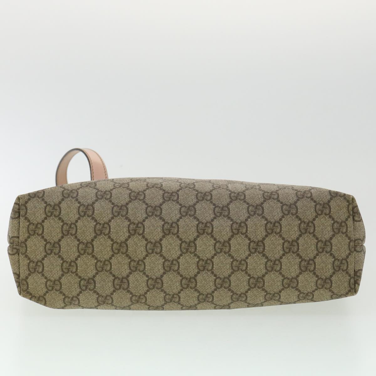 GUCCI GG Canvas Tote Bag PVC Leather Beige ro554