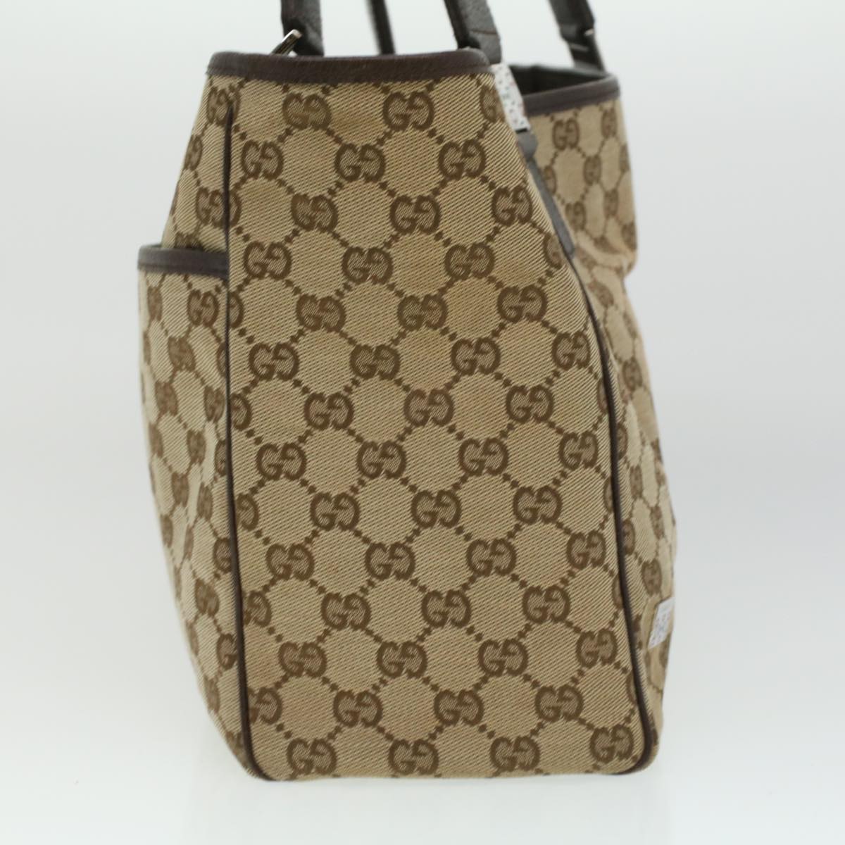GUCCI GG Canvas Web Sherry Line Tote Bag Beige Red Green ro581