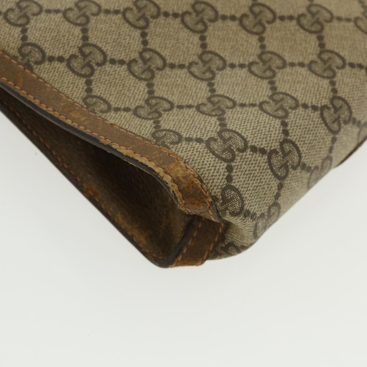 GUCCI GG Canvas Web Sherry Line Pouch Beige Red Green 89.01.032 ro850