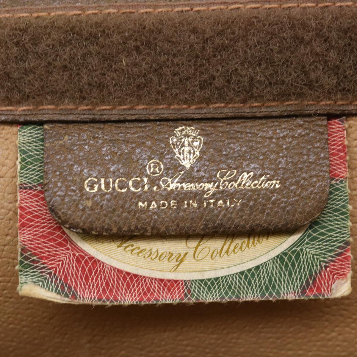 GUCCI GG Canvas Web Sherry Line Pouch Beige Red Green 89.01.032 ro850