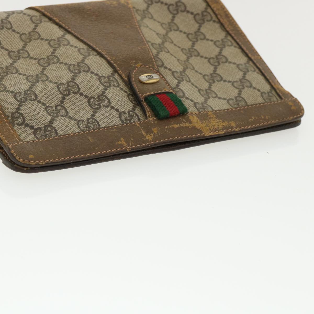 GUCCI GG Canvas Web Sherry Line Pouch Beige Red Green 89.01.032 ro850