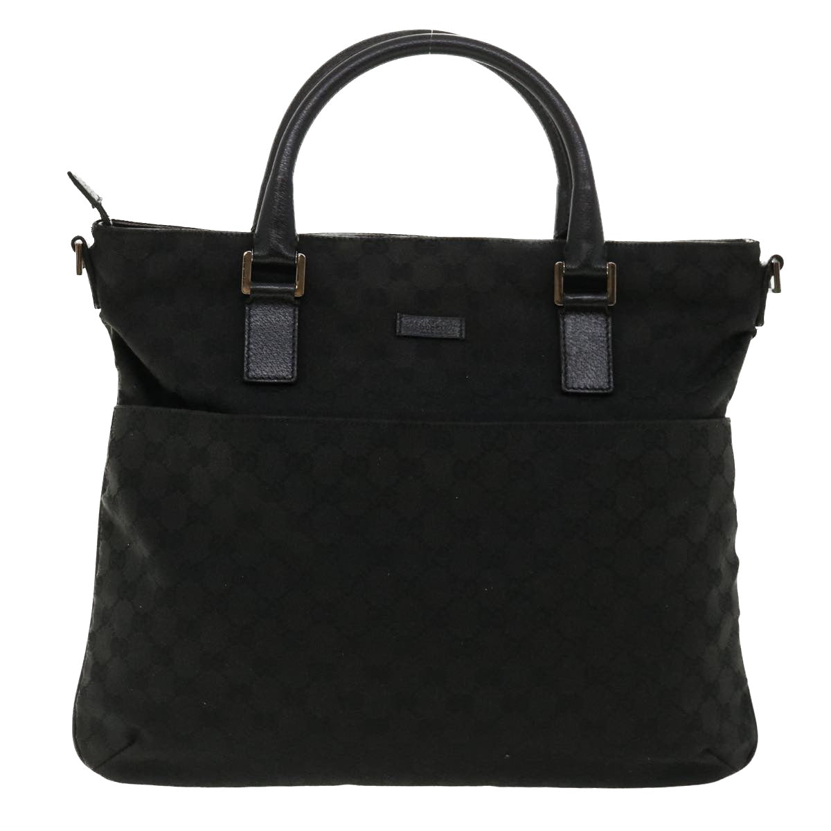 GUCCI GG Canvas Hand Bag 2way Black 122797 ro853