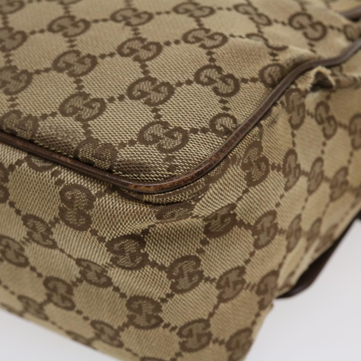 GUCCI GG Canvas Shoulder Bag Beige 28562 ro868