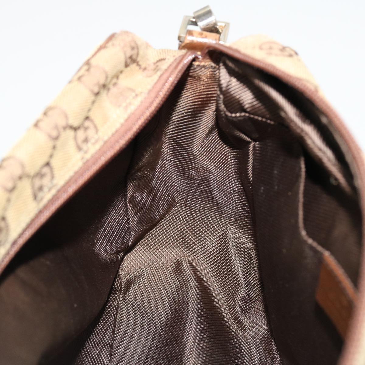 GUCCI GG Canvas Shoulder Bag Beige 28562 ro868