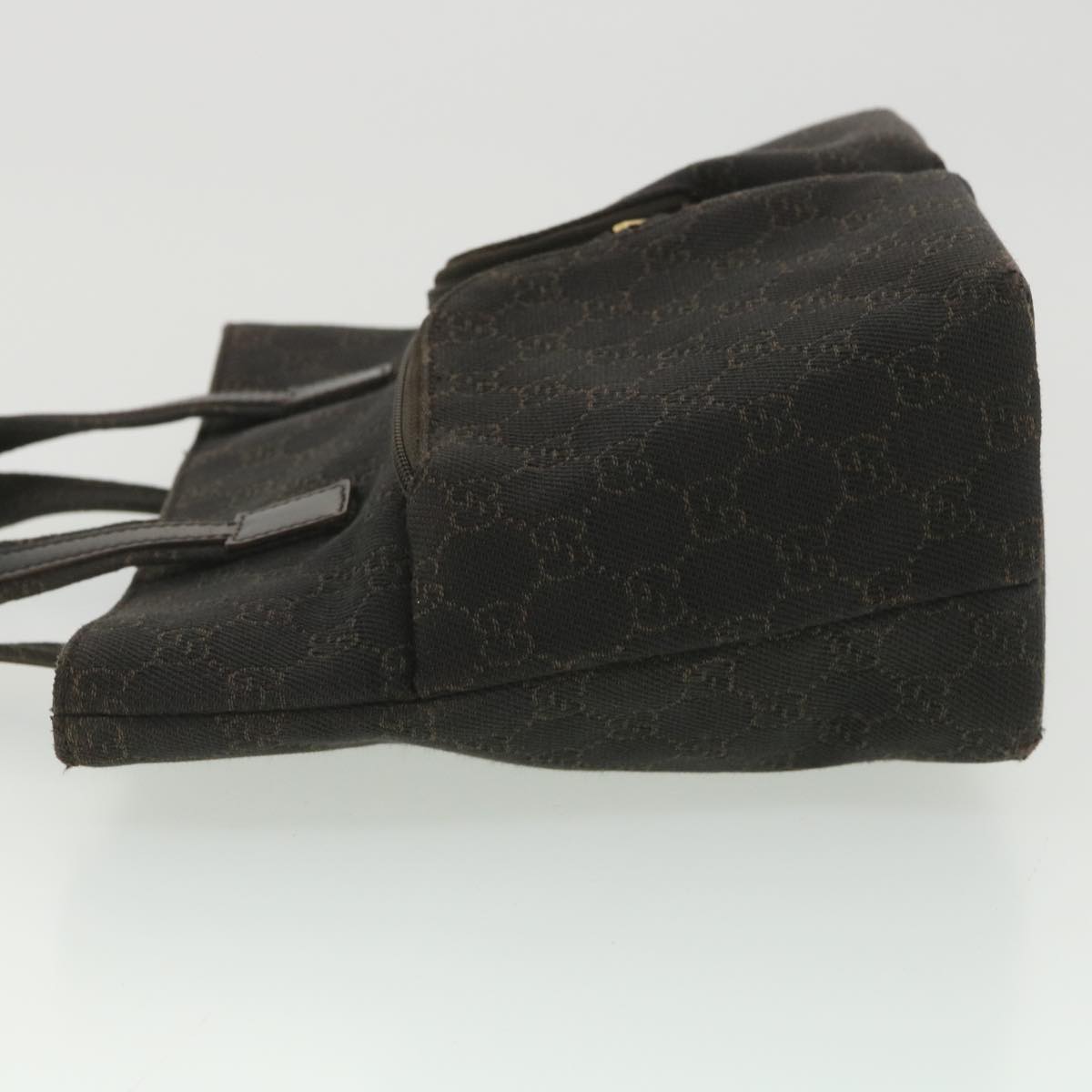 GUCCI GG Canvas Hand Bag Dark Brown 105650 ro900