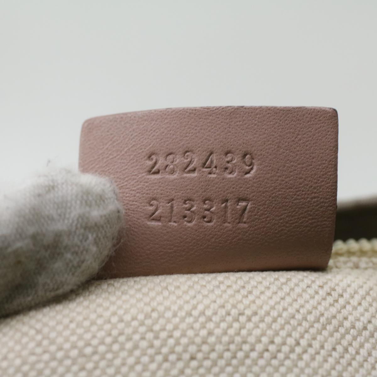 GUCCI GG Canvas Boston Bag Gray Pink 282439 ro917