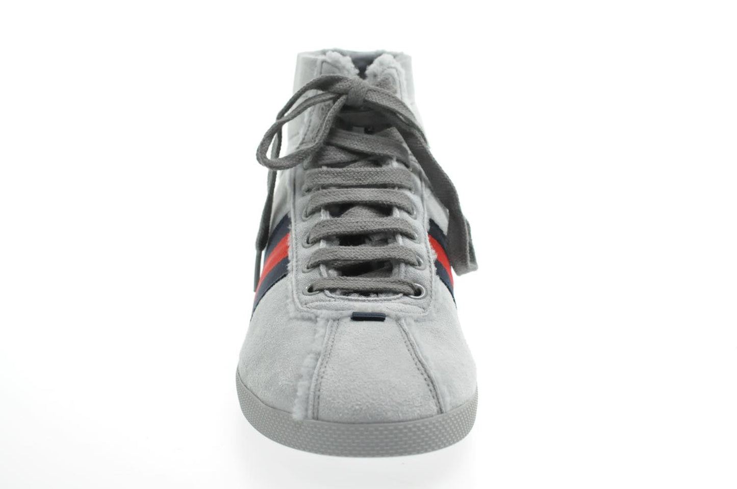 GUCCI Sherry Line shoes Suede 5 1/2 Red Navy am2614s