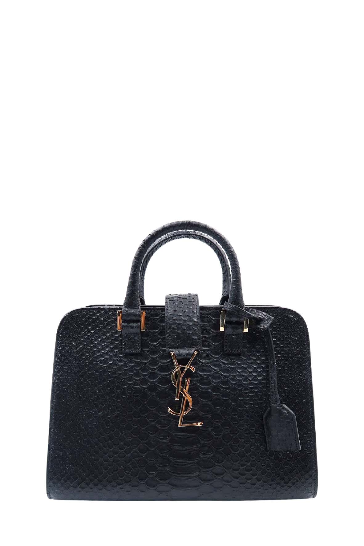 Baby Cabas Python Leather Black