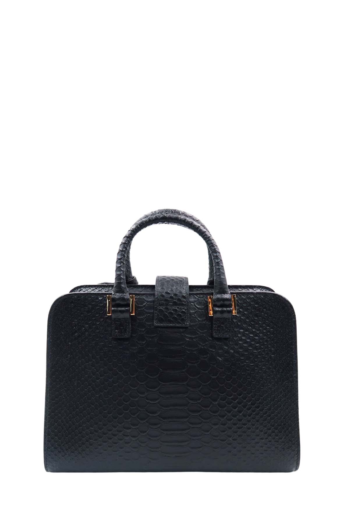 Baby Cabas Python Leather Black