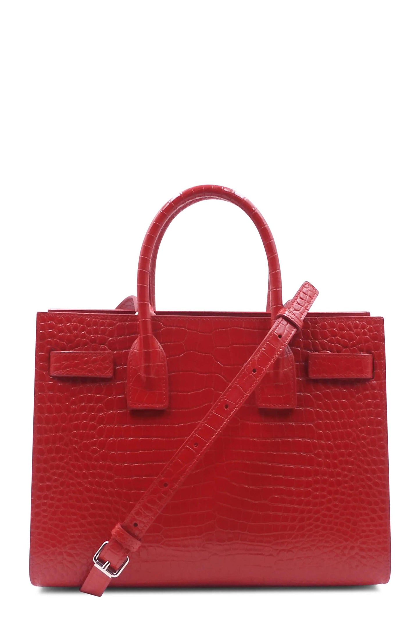 Classic Baby Sac De Jour Crocodile Embossed Red