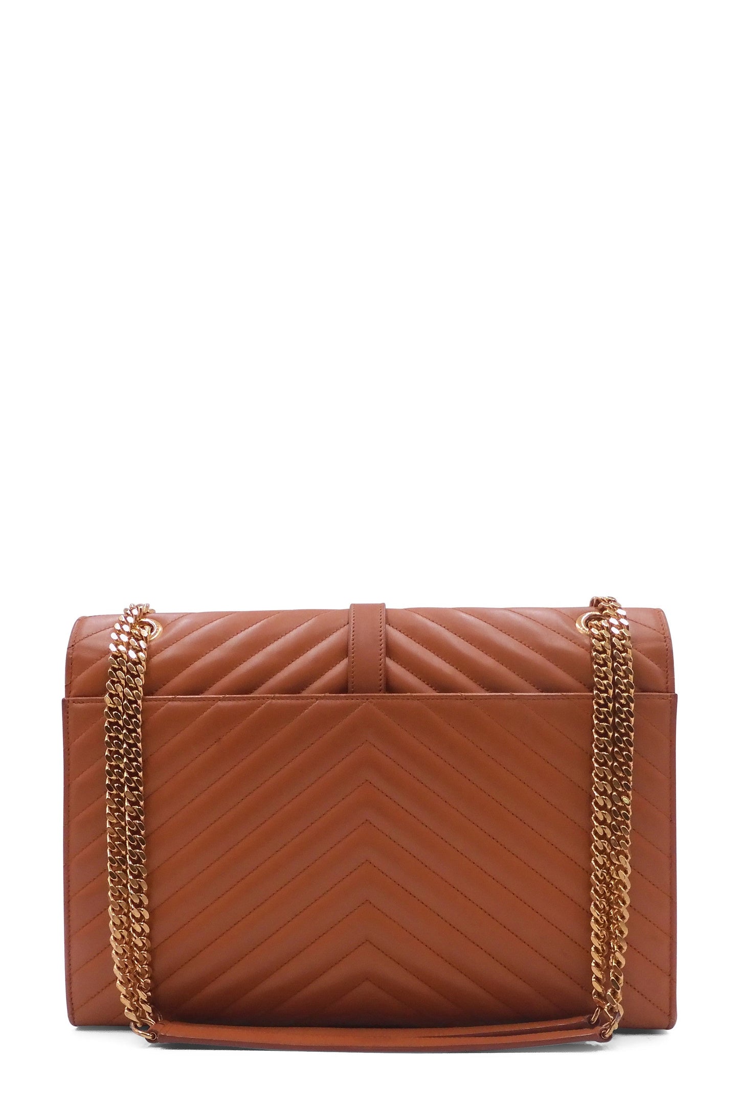 Large Matelasse Monogram Envelope Bag Burnt Orange