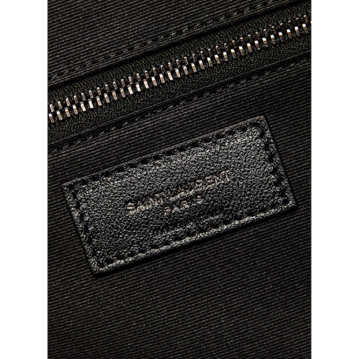 Saint Laurent Miles Logo Black Calf Leather Duffel Bowling Bag