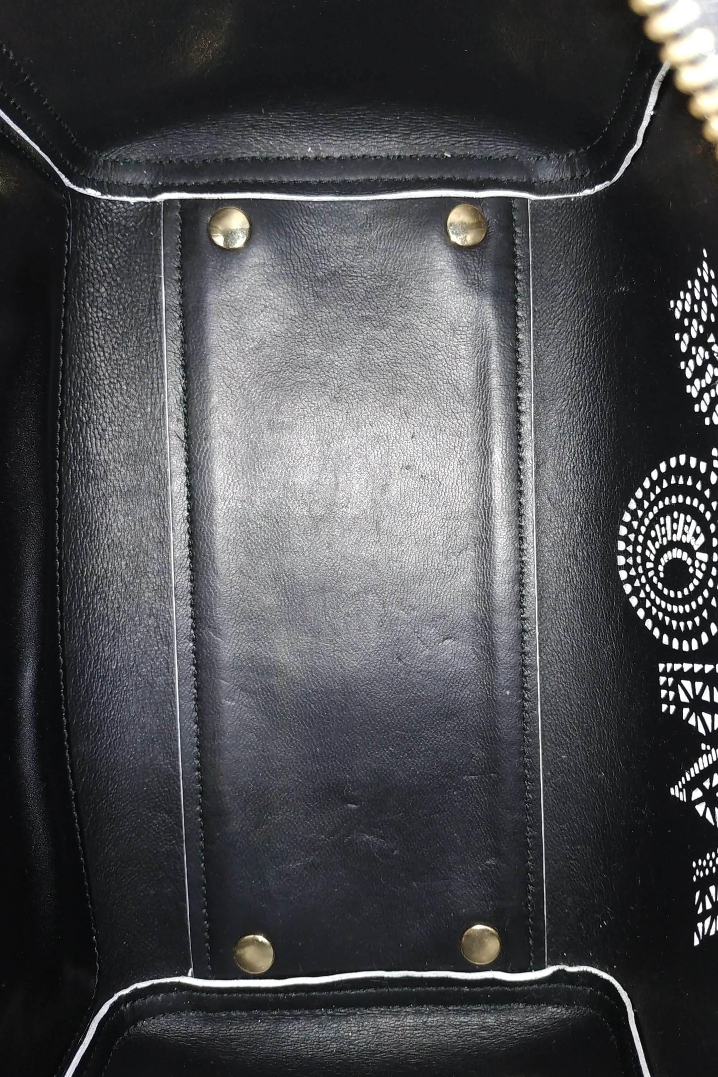 Laser Cut Shopping Tote Black