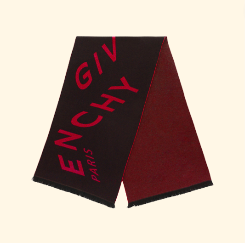 Givenchy Chevron Logo Scarf, Brand New