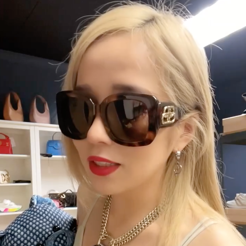 Balenciaga Square, Rectangle-Frame Acetate Sunglasses