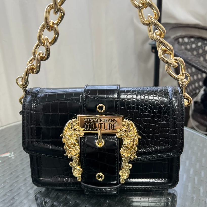 Versace Jeans Baroque Buckle Shoulder Bag