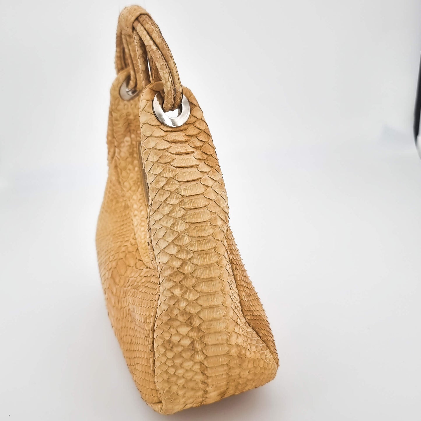 Soft handbag beige exotic