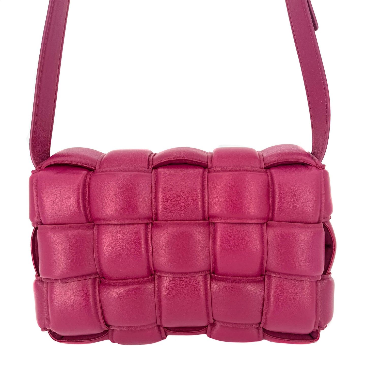 Padded Cassette Leather Shoulder Violet Bag