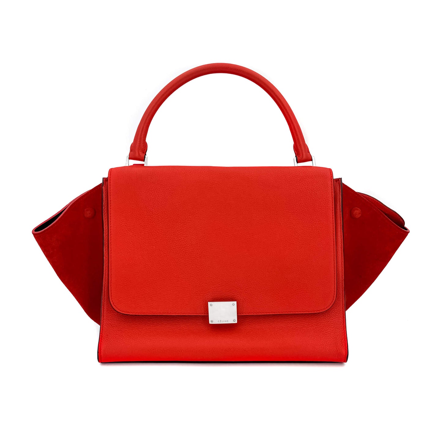 Trapeze Medium Leather Red Bag