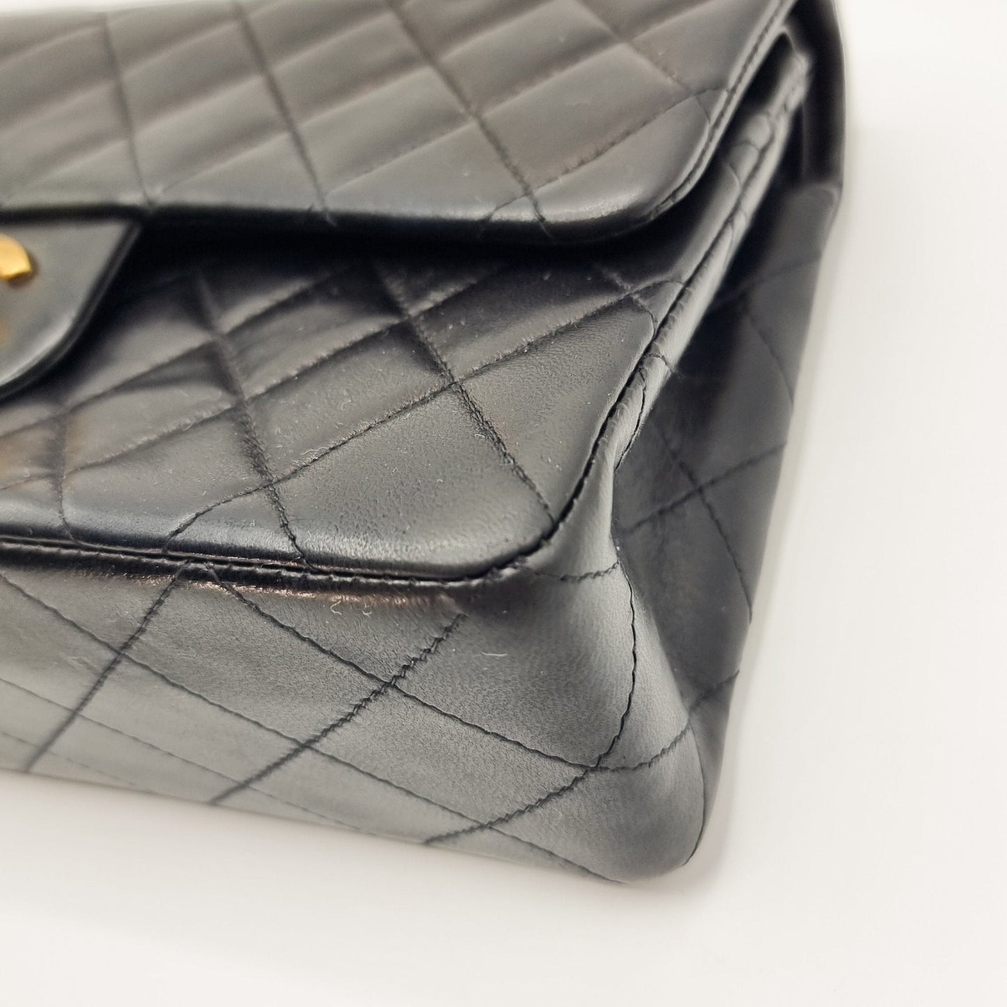 Chanel Double Flap 1997-1999 Black Lambskin Small