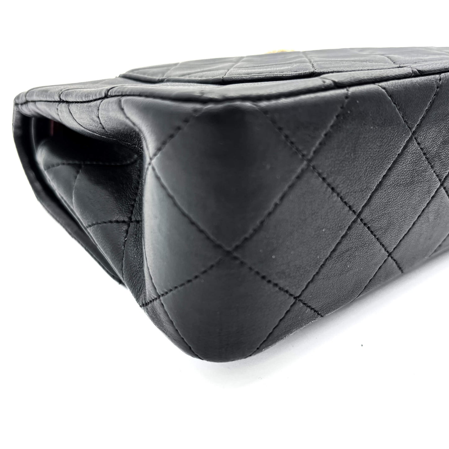 Classic Double Flap Chain Bag Black Leather Small
