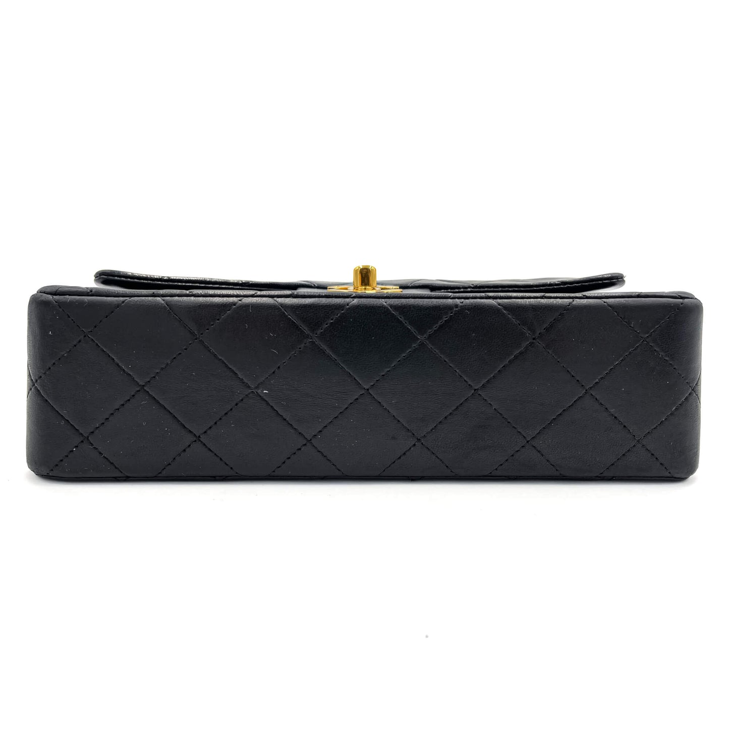 Classic Double Flap Chain Bag Black Leather Small