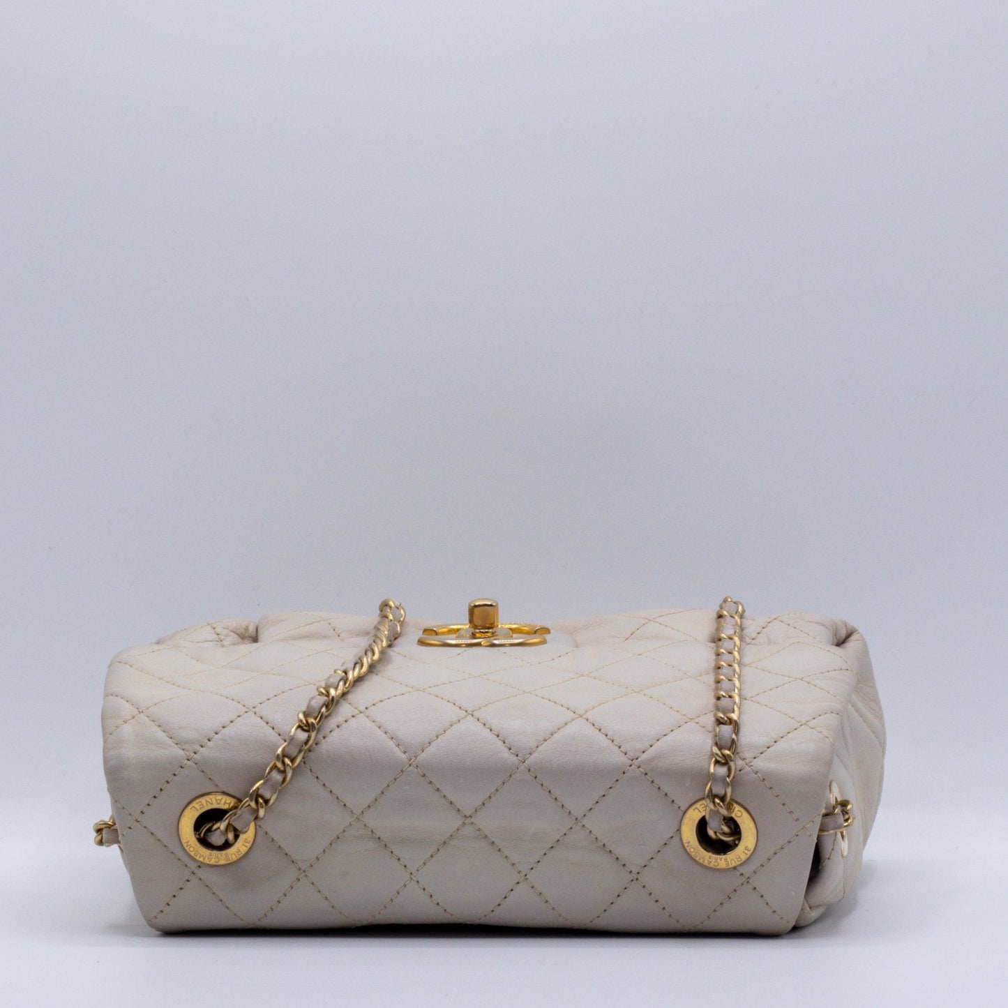 Classic Flap White Lambskin Leather