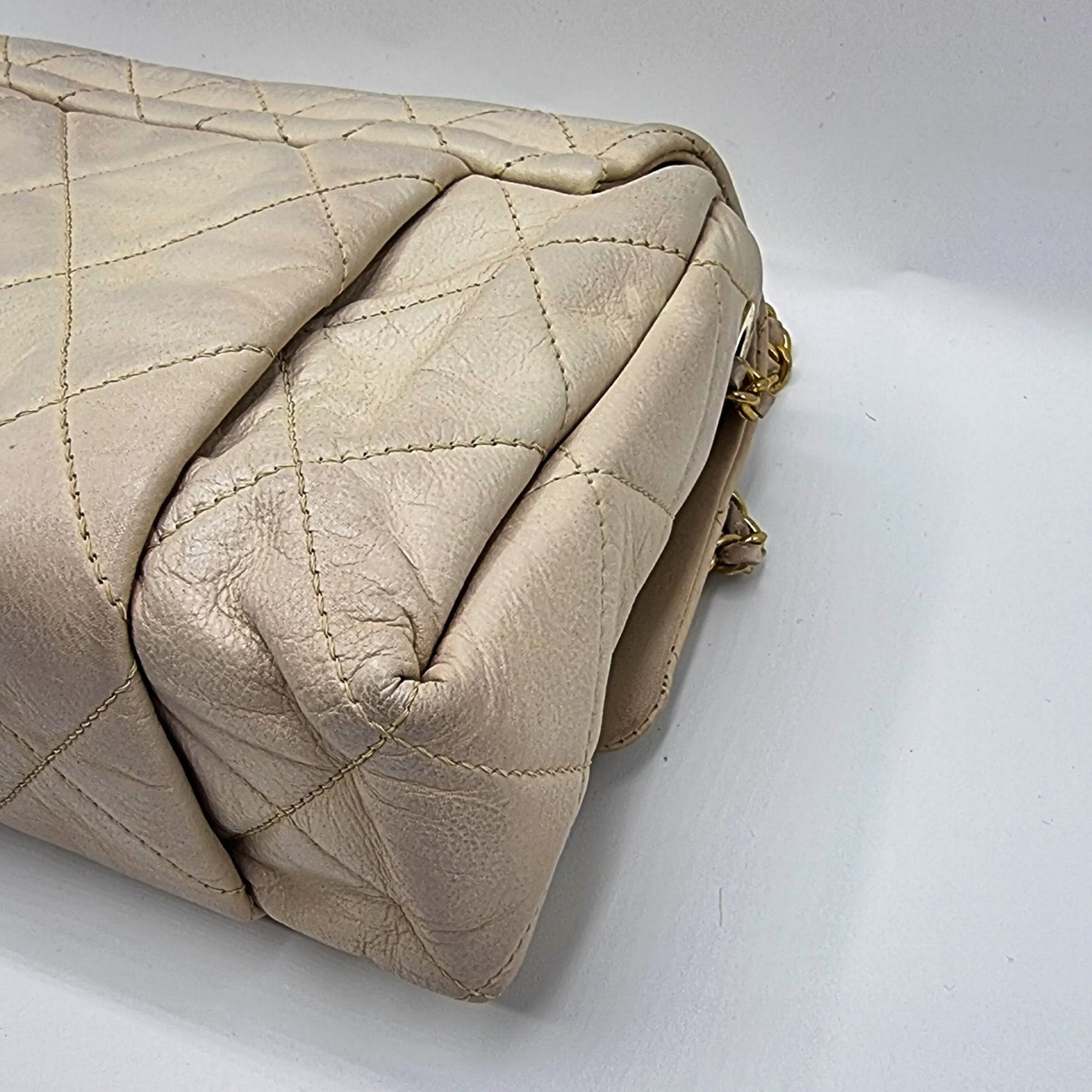 Classic Flap White Lambskin Leather