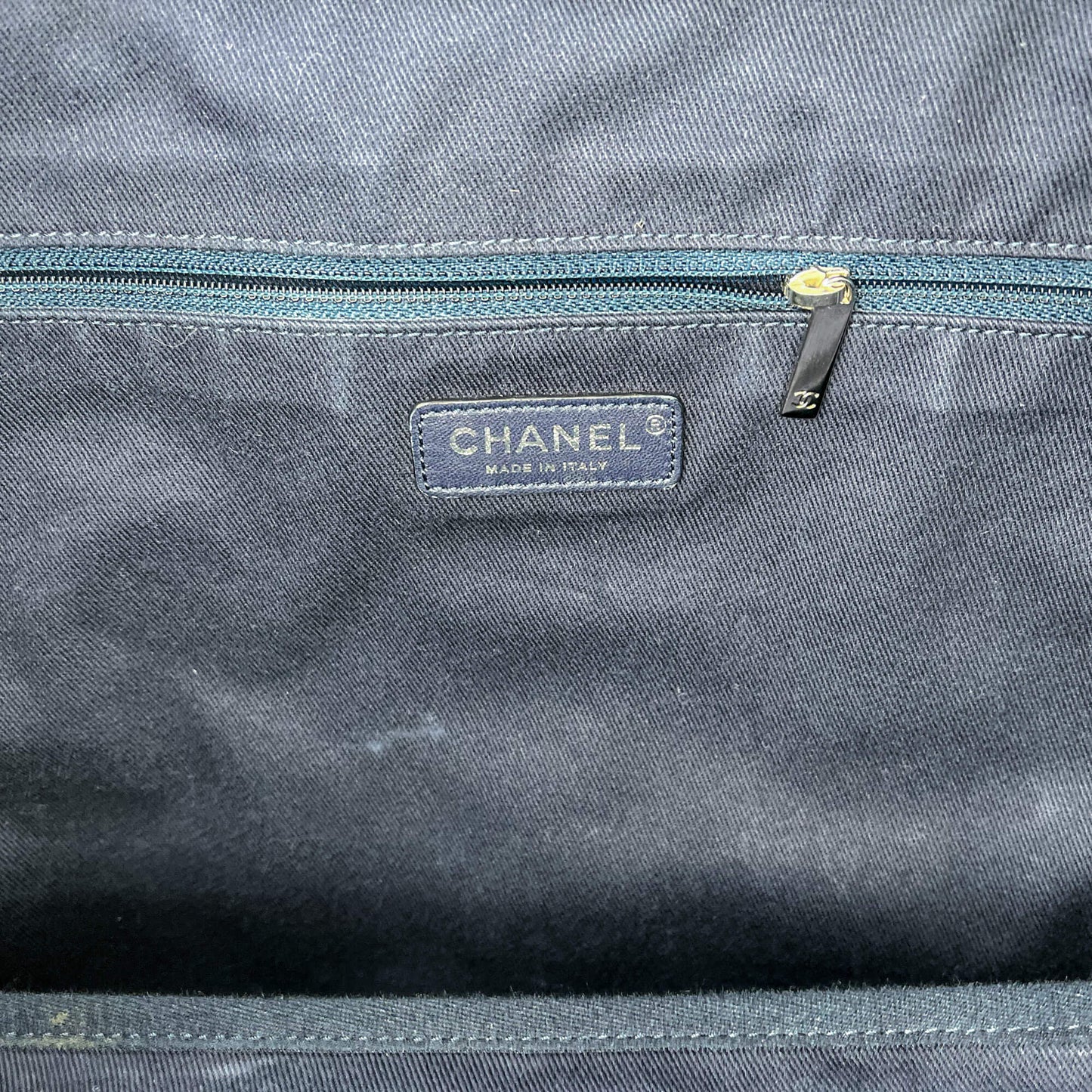 Deauville Shopping Tote Two-Way Raffia Navy Blue