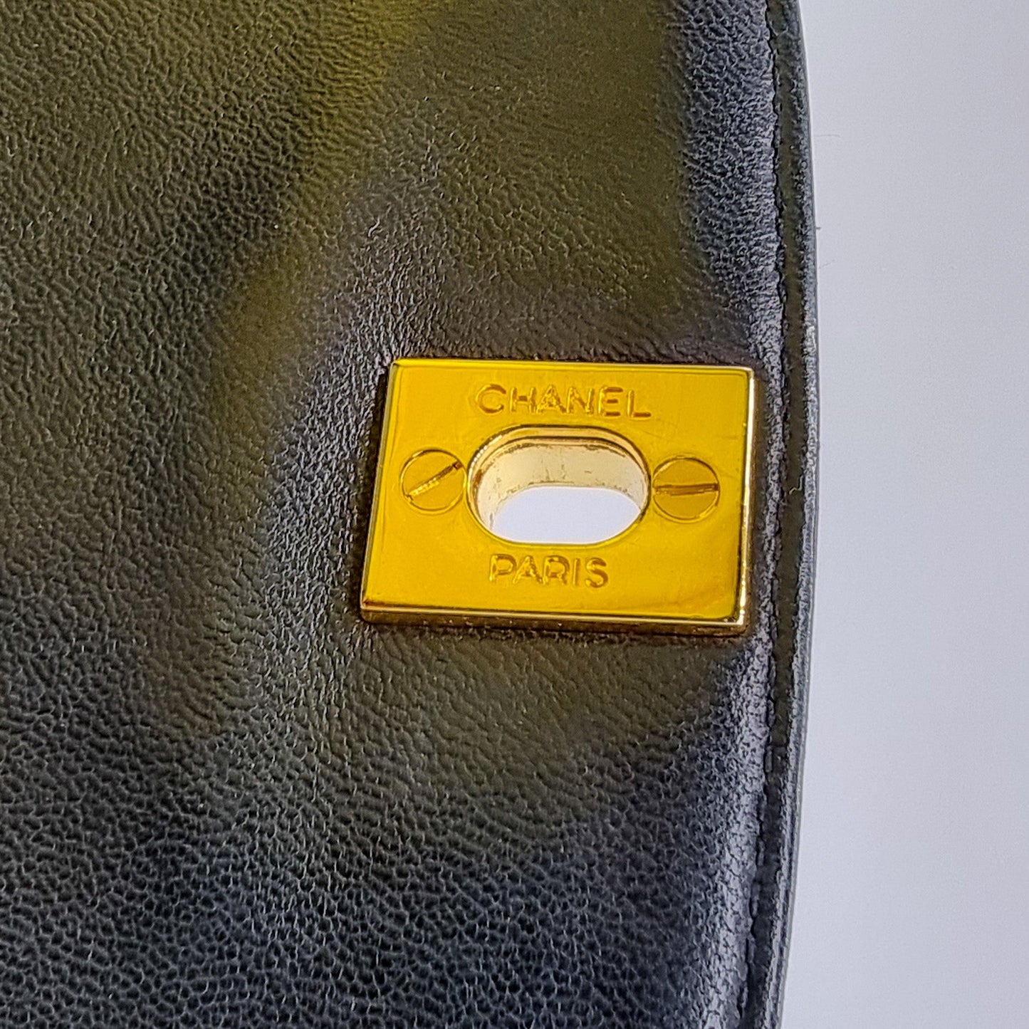 Diana Medium Black Lambskin Gold Vintage