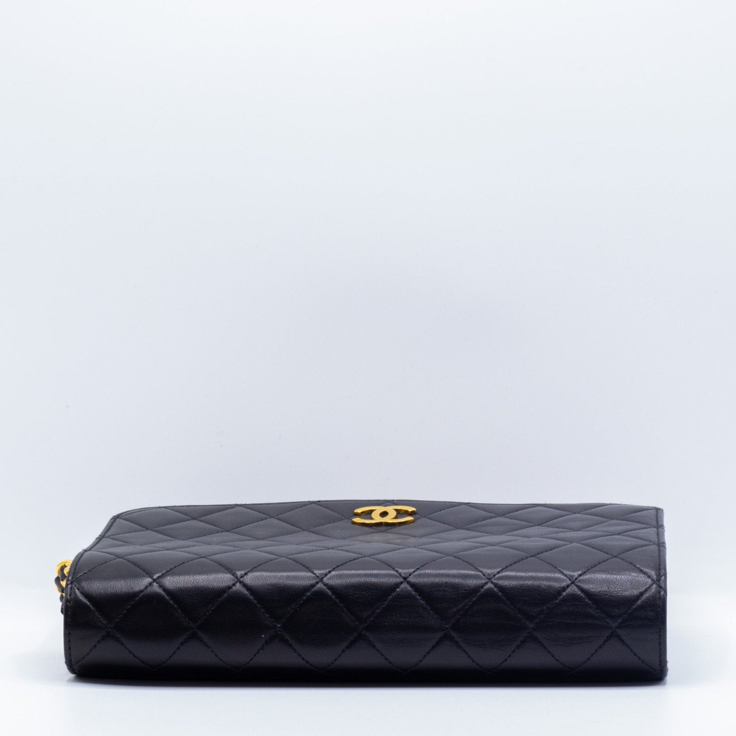 Full Flap Lambskin Leather Shoulder Bag Vintage