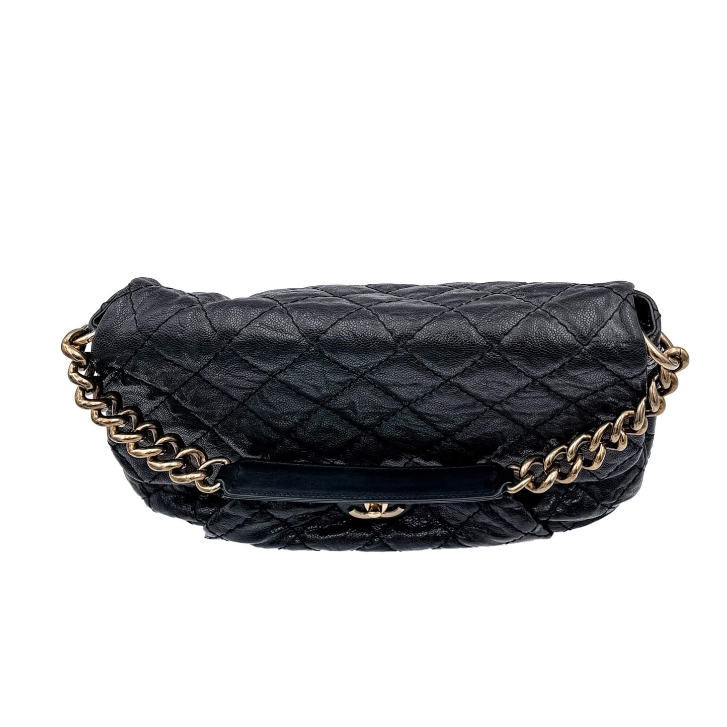 Jumbo Distressed Caviar Black Bag