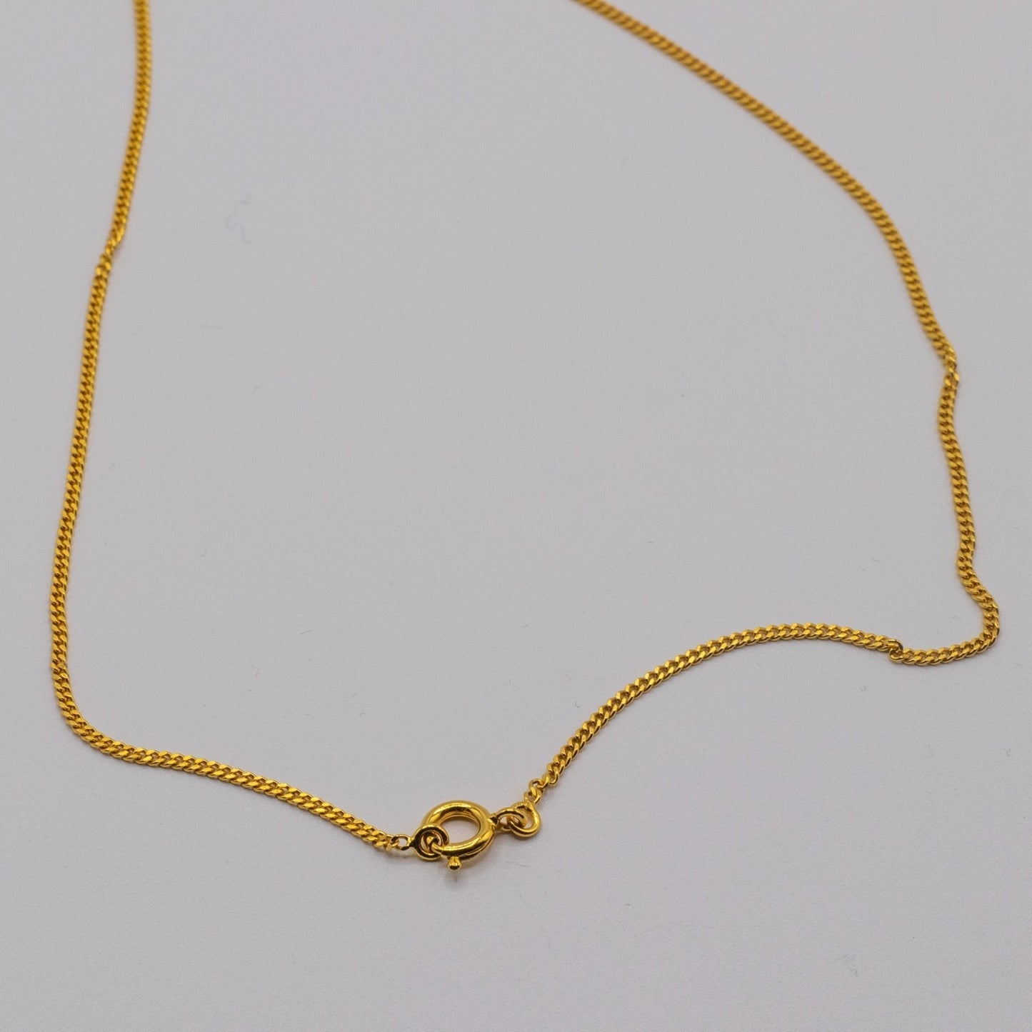 Pendant Chain Necklace Gold Red White CC Vintage