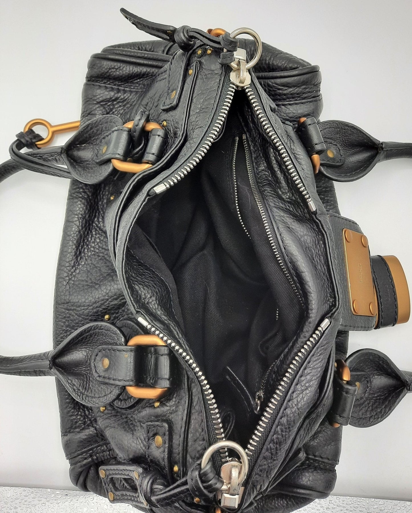 Chloe Paddington Medium Black Leather
