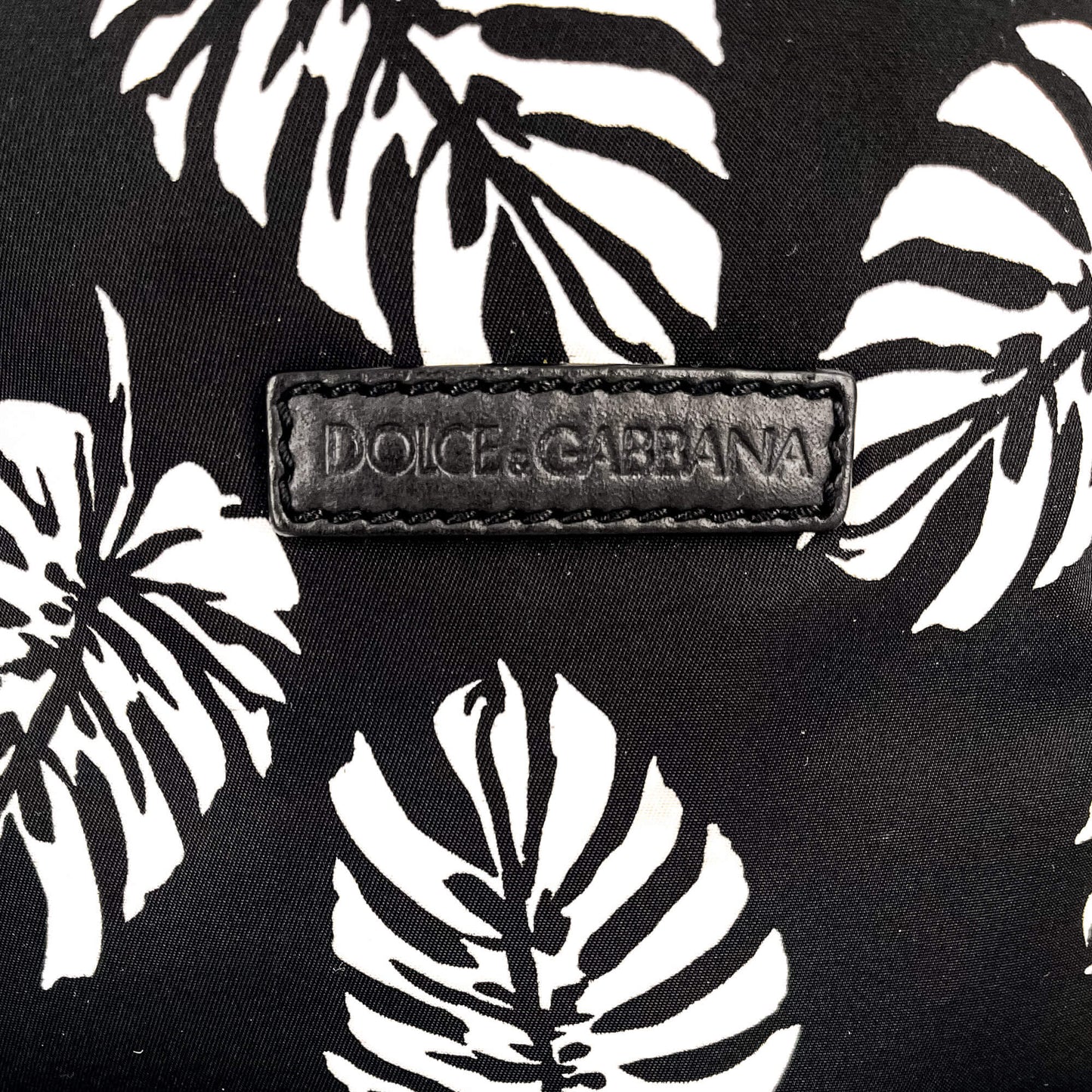 Black and White Nylon Backpack