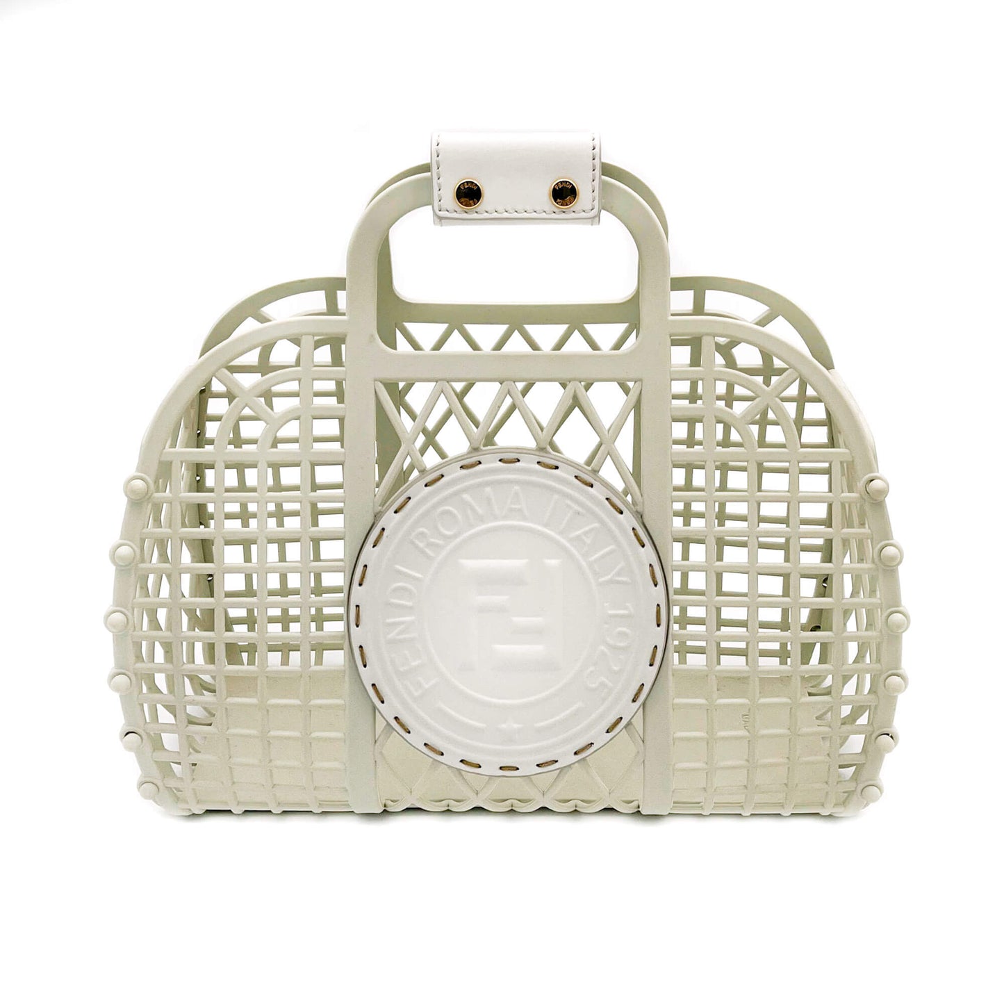 Basket Small Minibag White Recycled Plastic