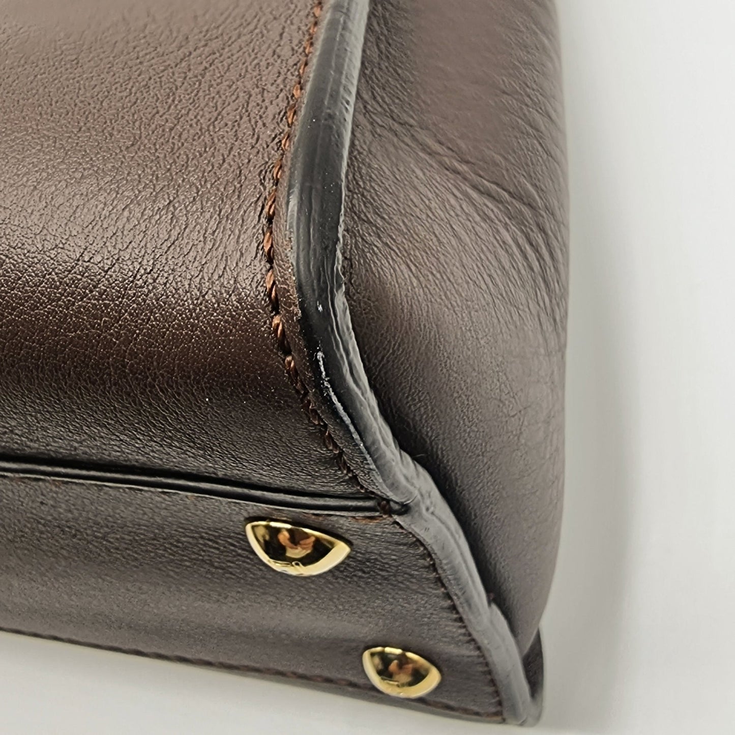 Peekaboo Regular Brown Leather