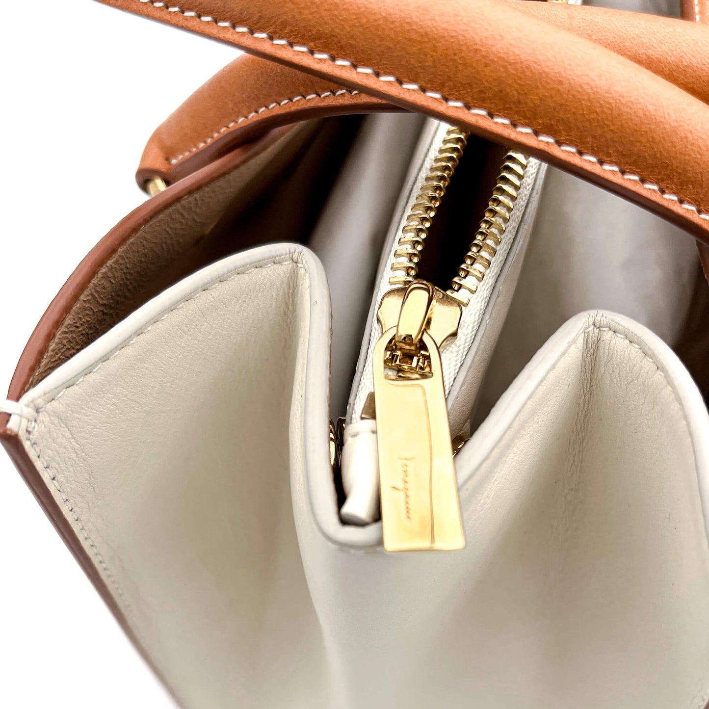 White Leather Tote
