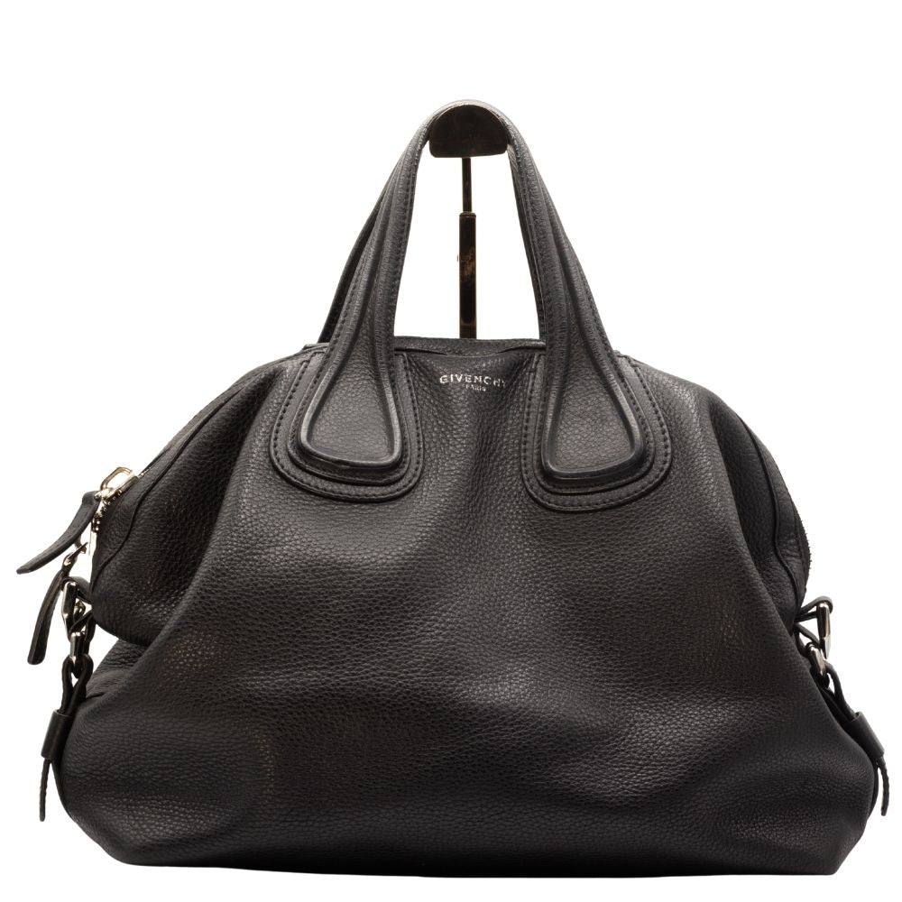Nightingail Large Black Grained Leather