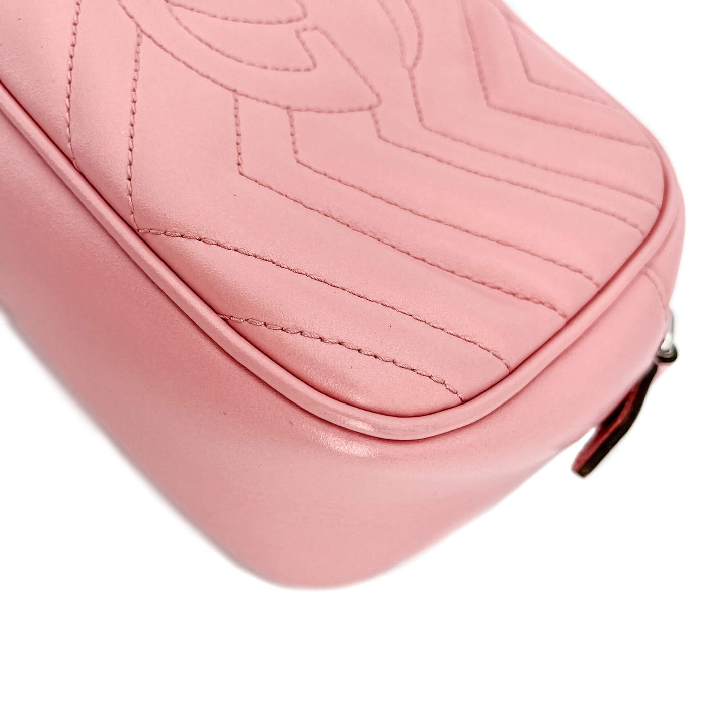 GG Light Pink Marmont Crossbody Bag MatelassÃƒÆ’Ã‚Â© Leather